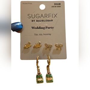 BaubleBar Gold and Silver Earrings